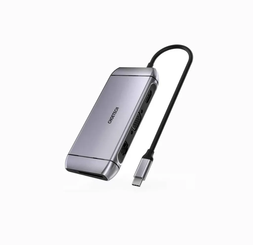 Choetech 9-in-1 USB-C Multiport Adapter grey