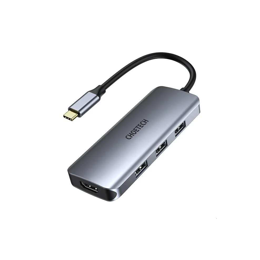 Choetech 7-in-1 USB-C to HDMI Multiport Adapter grey