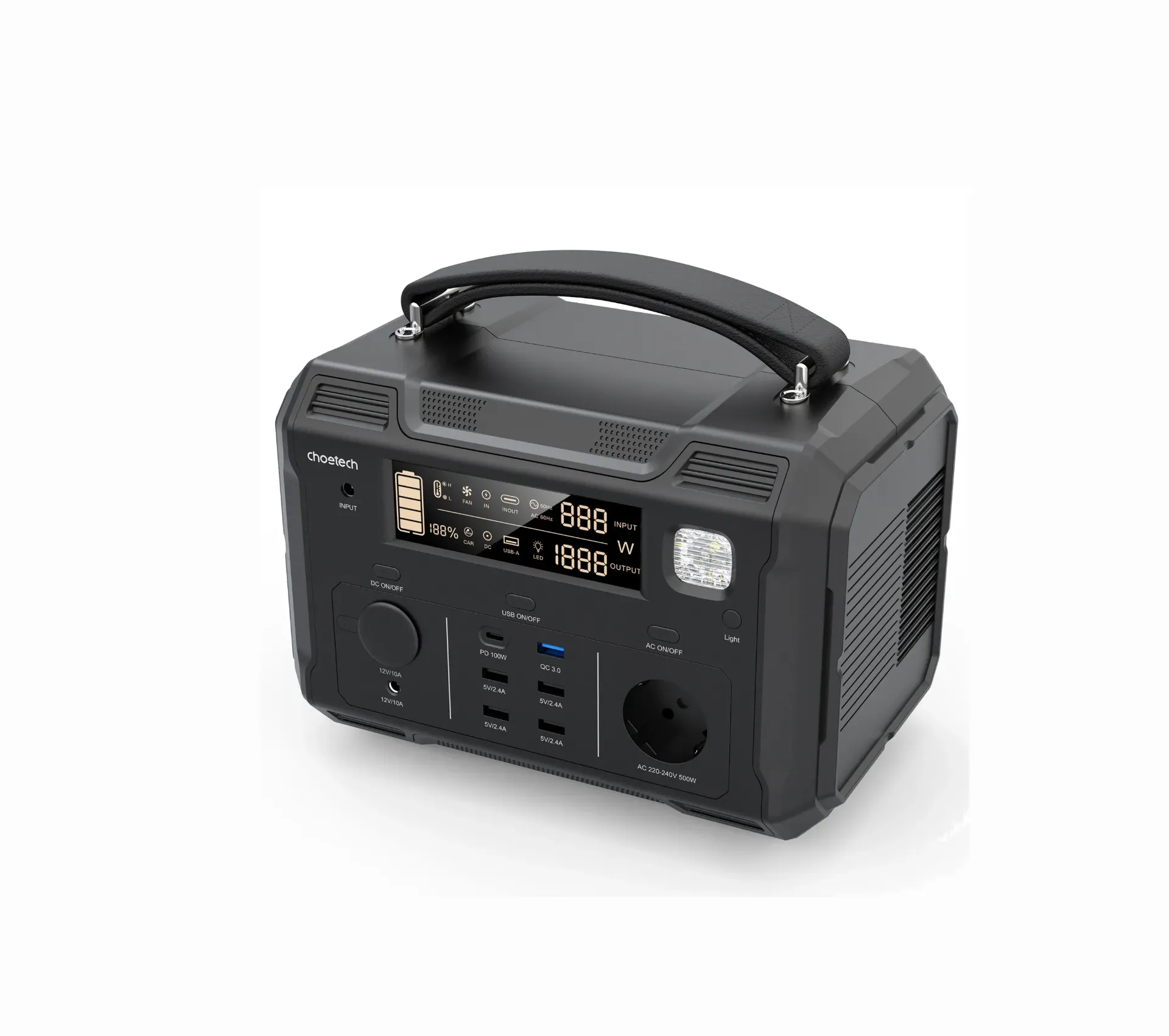 CHOETECH 500W Portable Power Station